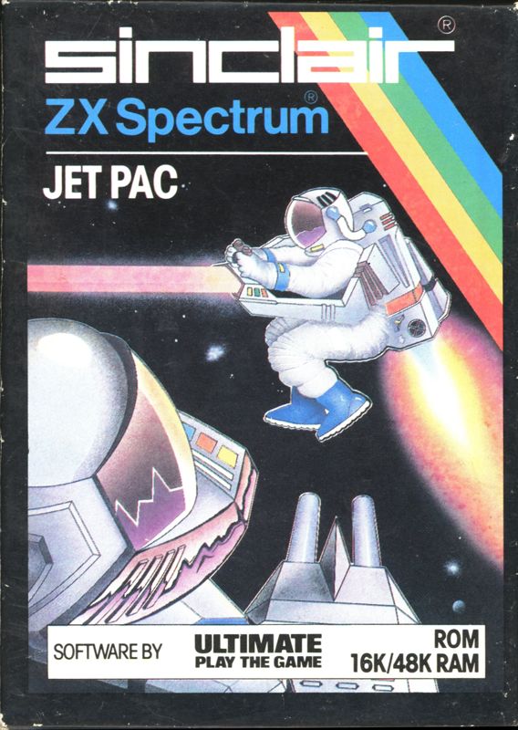 Jetpac original ZX Spectrum game cover
