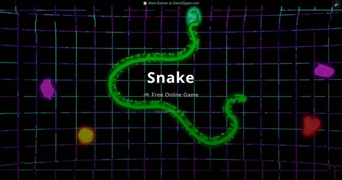 Snake game cover from GameZipper